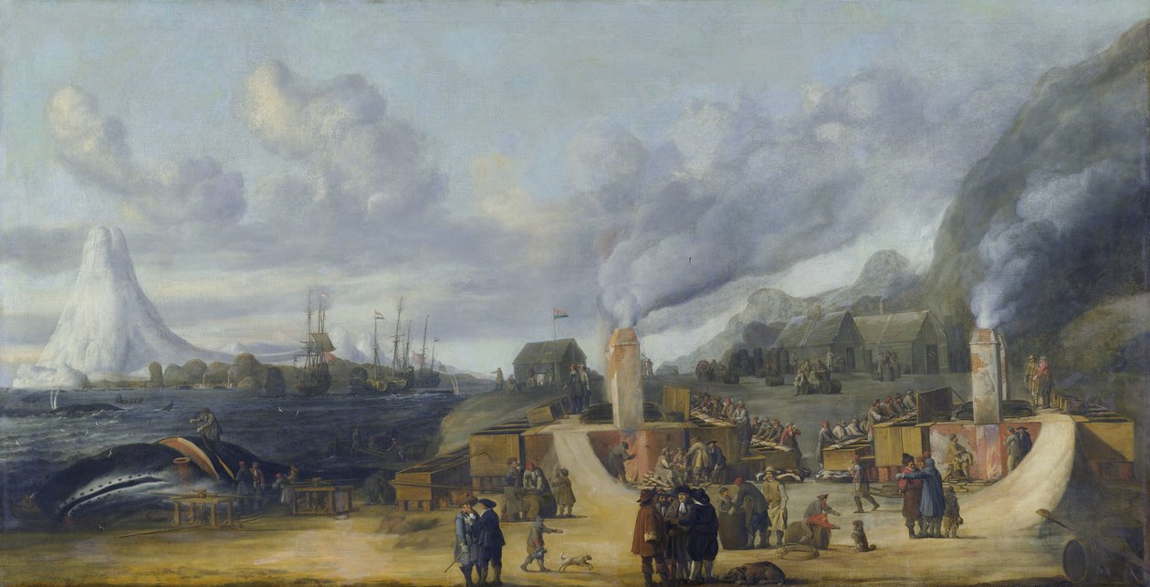 The Whale-oil Refinery Near the Village of Smerenburg by Cornelis de Man