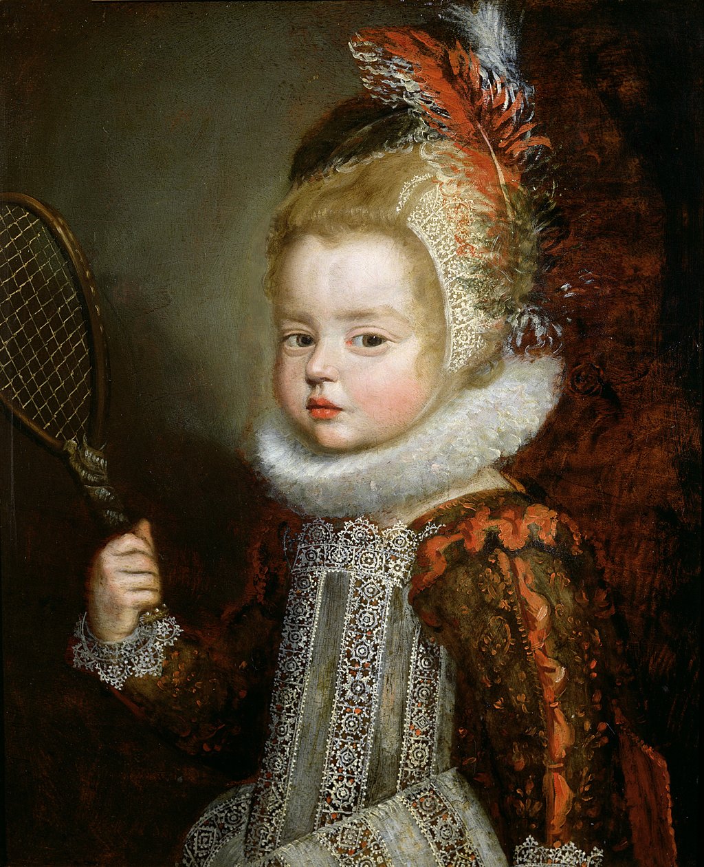 Portrait of a Child Holding a Racket by Cornelis de Vos