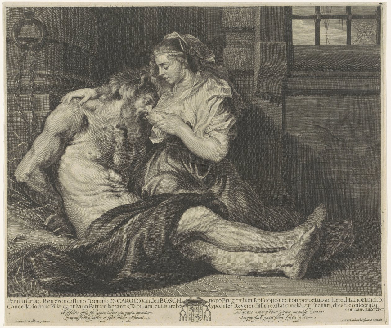 Cimon and Pero (Caritas Romana) by Cornelis van Caukercken