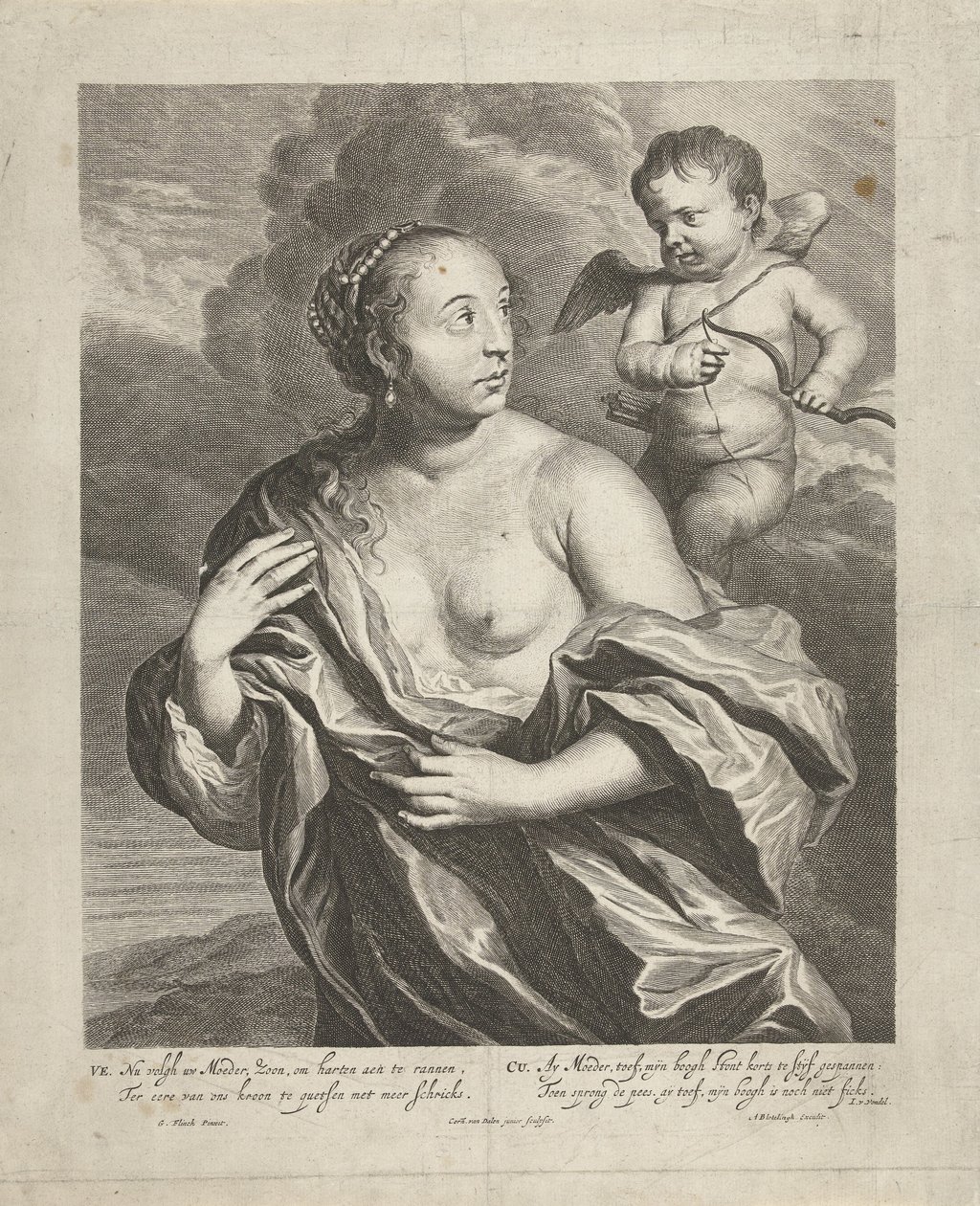Venus and Cupid by Cornelis van Dalen (II)