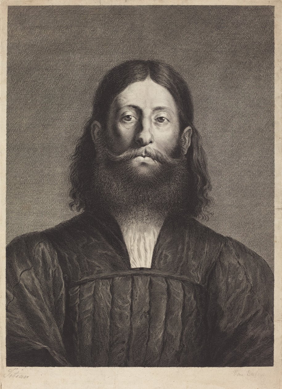 Giorgione Barbarelli by Cornelis van Dalen I, after Titian