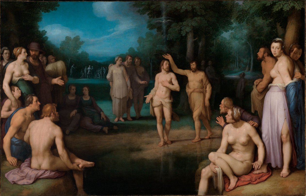 Baptism of Christ by Cornelis van Haarlem