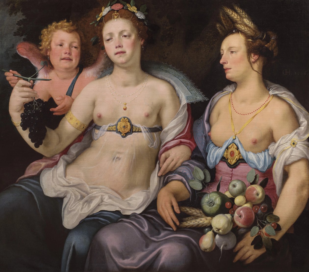 Venus, Cupid and Ceres by Cornelis van Haarlem