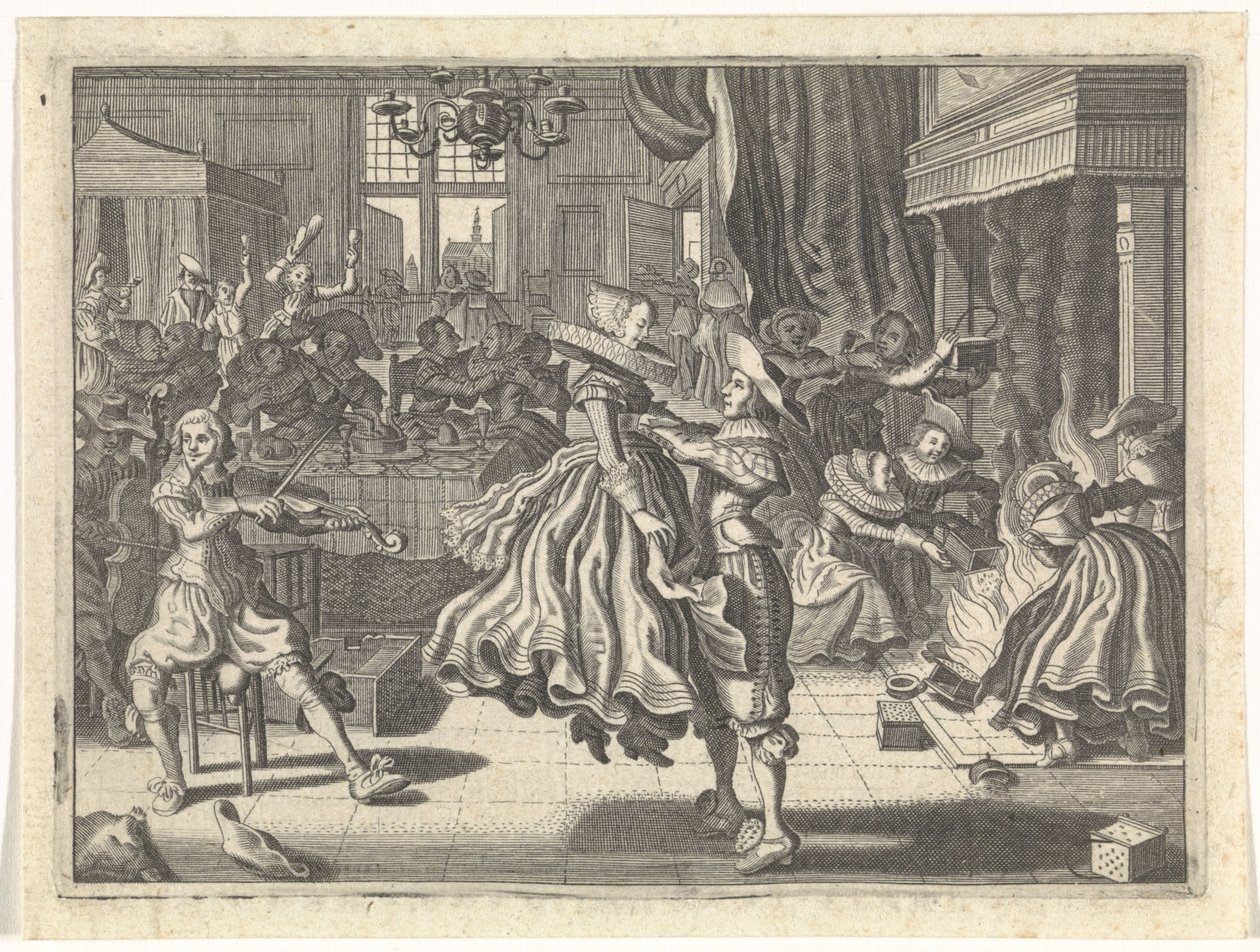 Dancing Company in an Inn by Cornelis van Kittensteyn