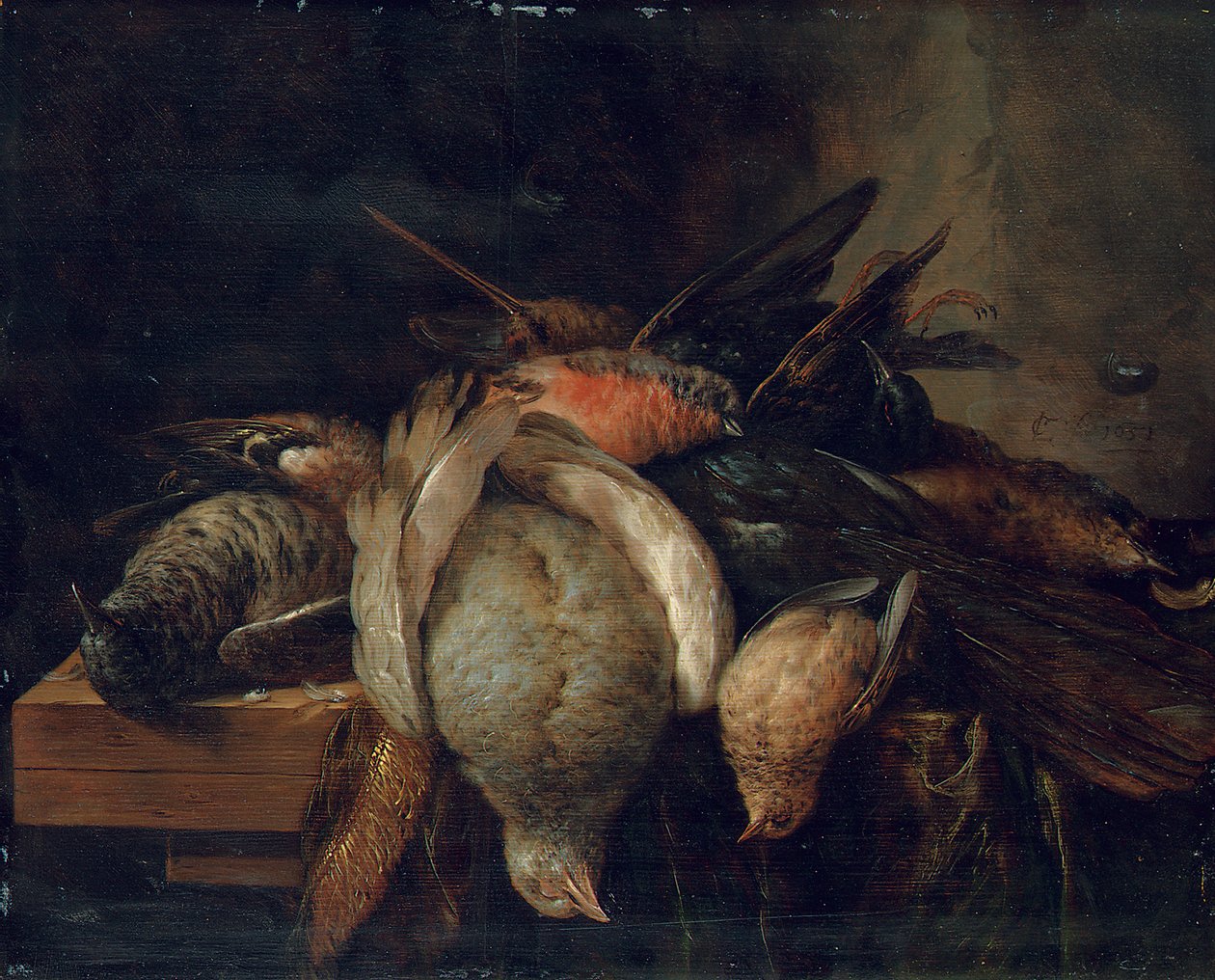 Dead Birds on a Ledge by Cornelis van Lelienbergh