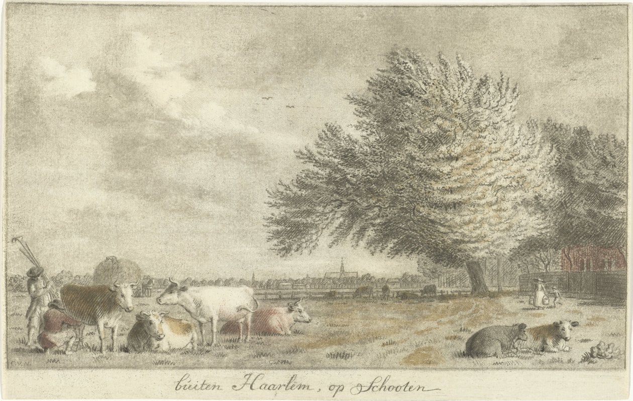 Cows in a Meadow by Cornelis van Noorde