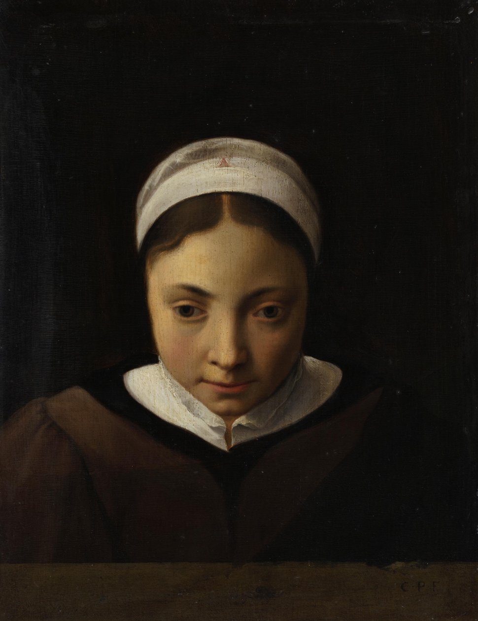 Bust of a Young Girl by Cornelis van Poelenburch