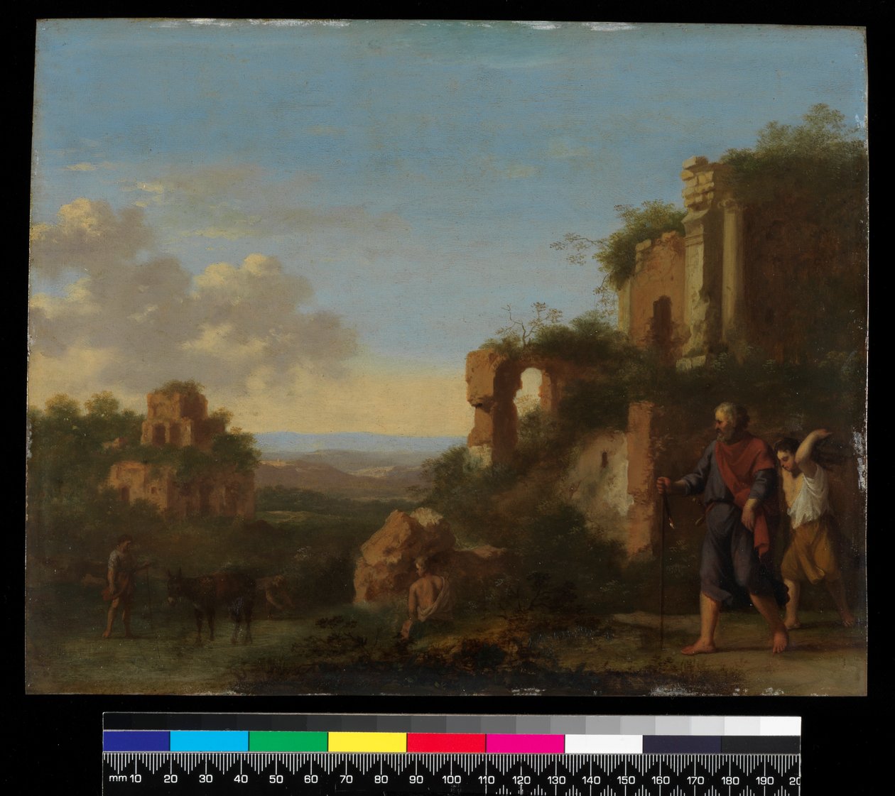 Landscape, with Abraham and Isaac, before 1667 by Cornelis van Poelenburgh