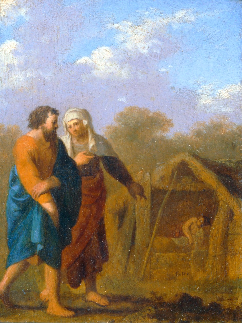 Sarah Asks Abraham to Take Hagar as His Second Wife by Cornelis van Poelenburgh or Poelenburch