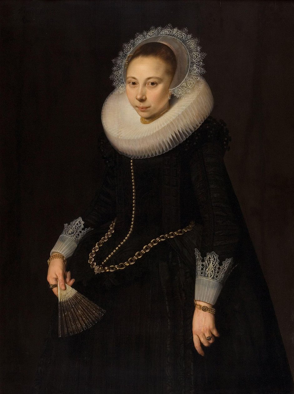 Portrait of Maria Overrijn van Schoterbosch by Cornelis van der Voort