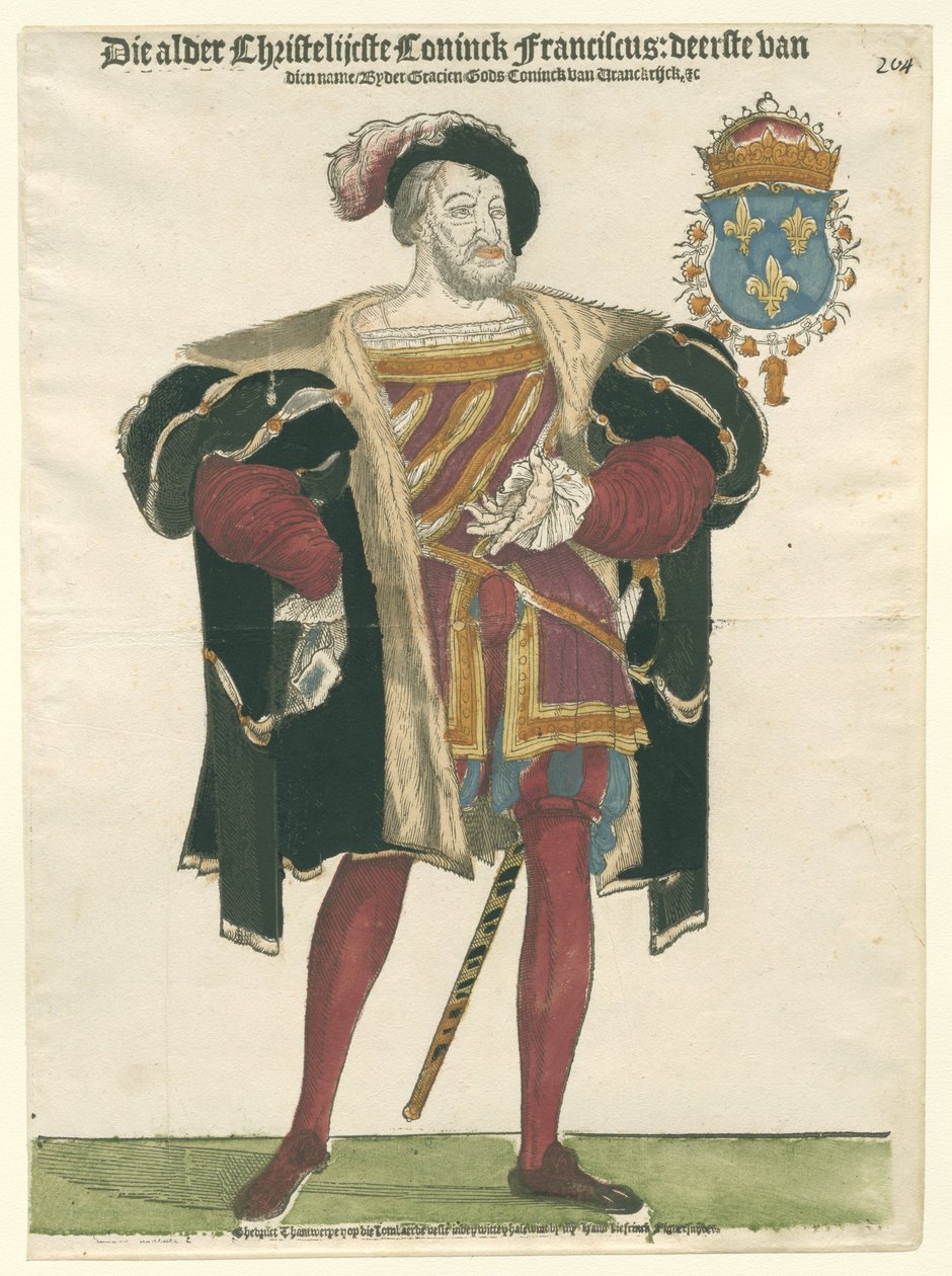 Portrait of Francois I, King of France by Cornelisz Anthonisz