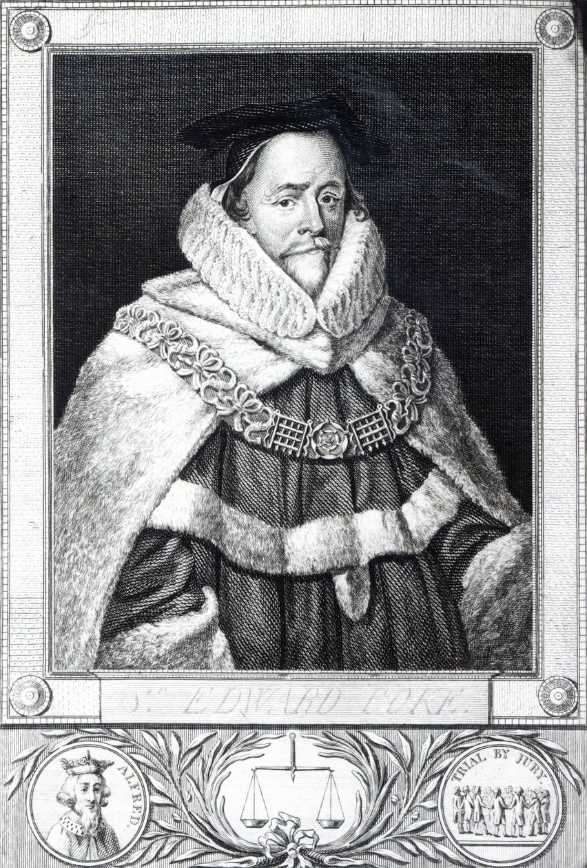 Sir Edward Coke, engraved by Thomas Trotter by Cornelius Janssen van Ceulen