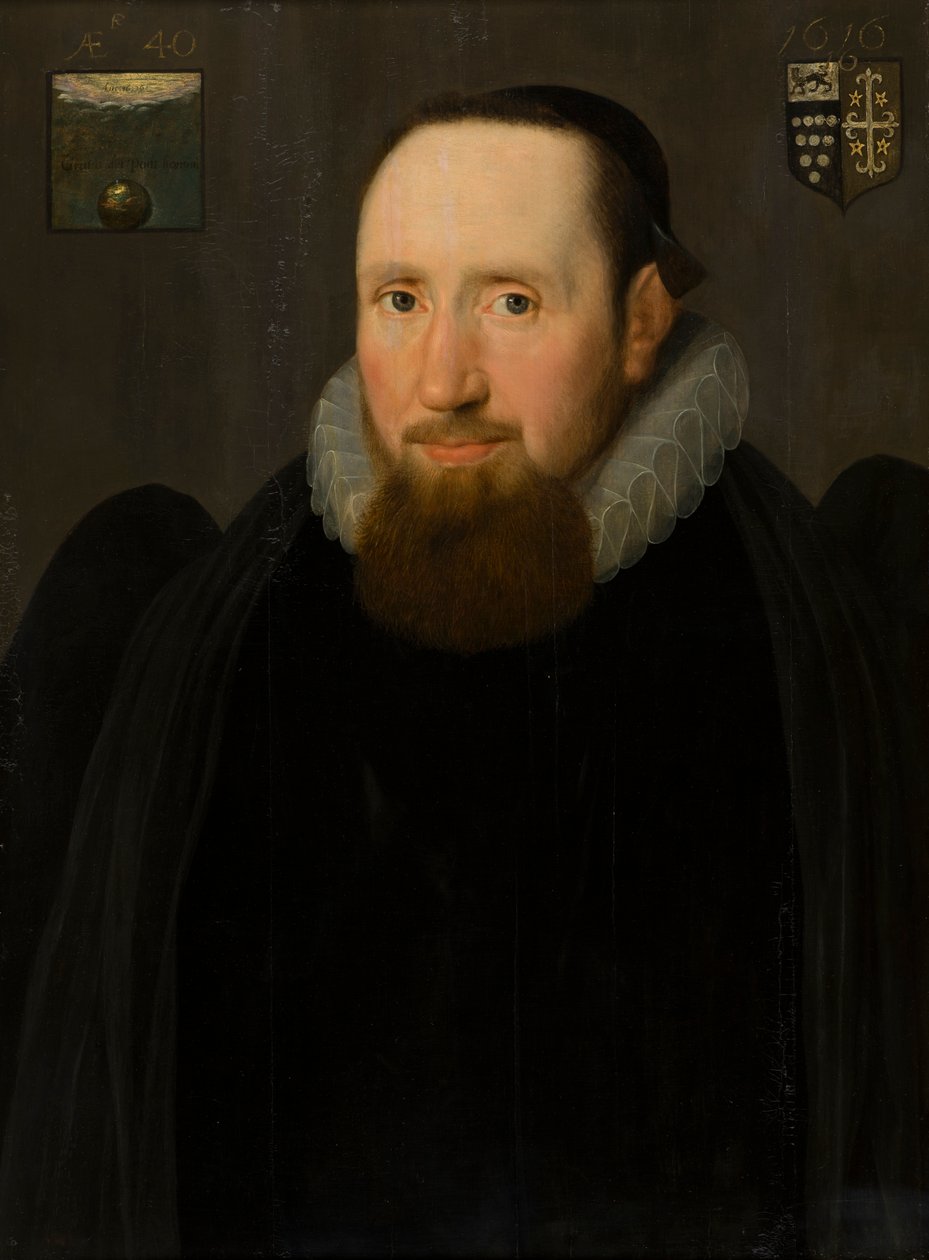 Portrait of Dr. John Bridgeman, Bishop of Chester by Cornelius I (attr.to) Johnson