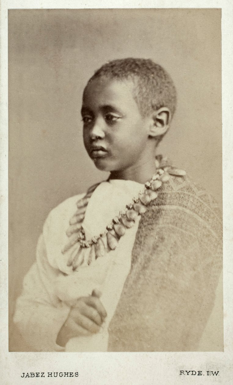 Prince Alamayu, son of Emperor Theodor II, Ryde, England, 1868 by Cornelius Jabez Hughes