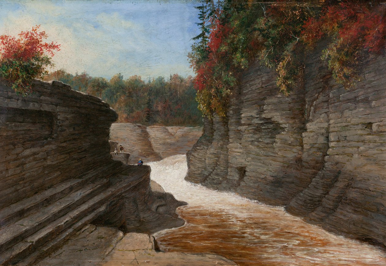 River Gorge, Autumn by Cornelius Krieghoff