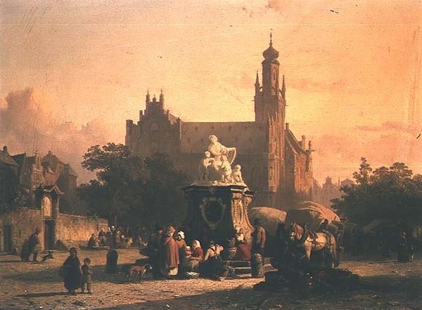 A Town Square by Cornelius Springer