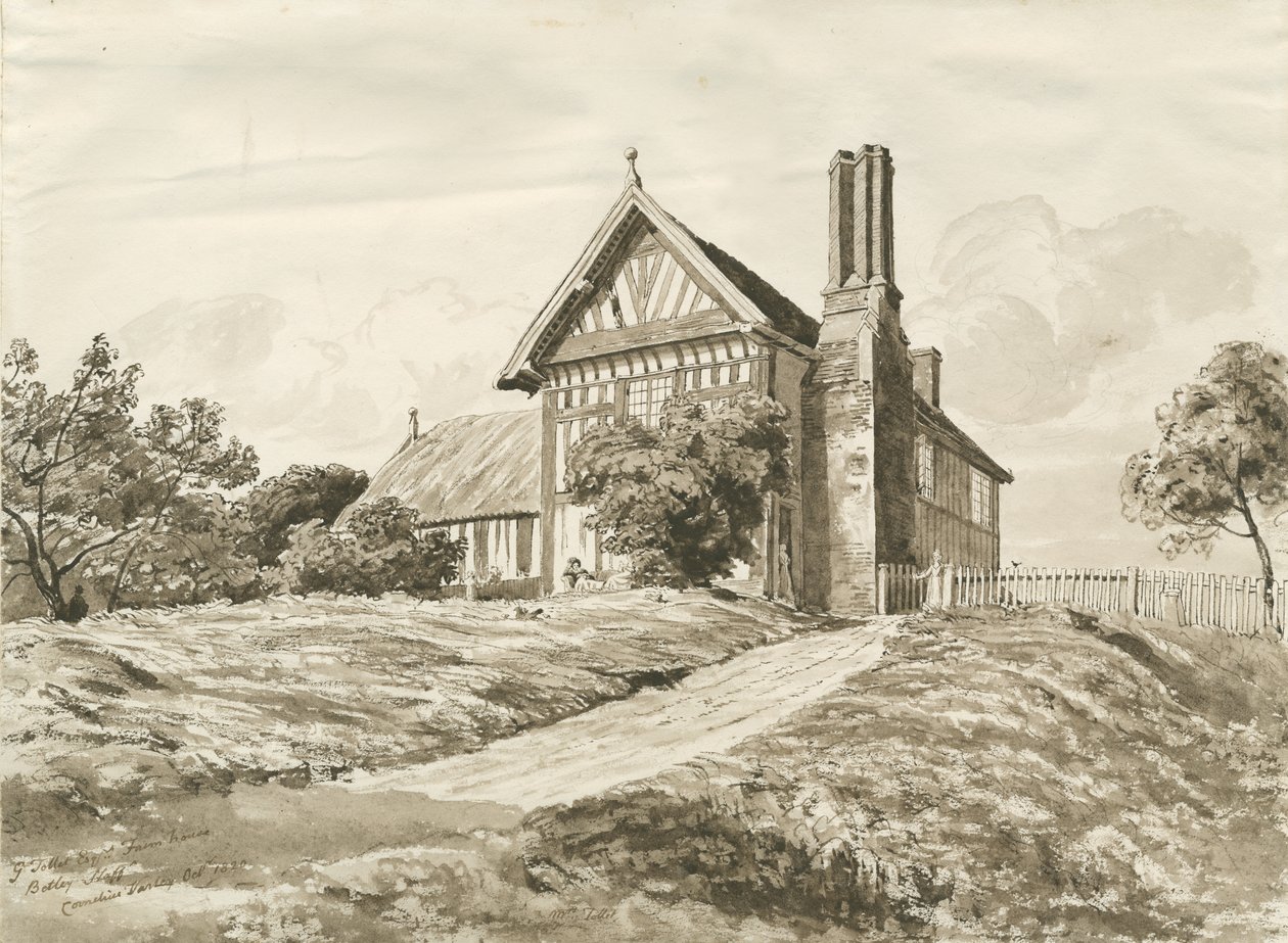 Betley - Farmhouse by Cornelius Varley