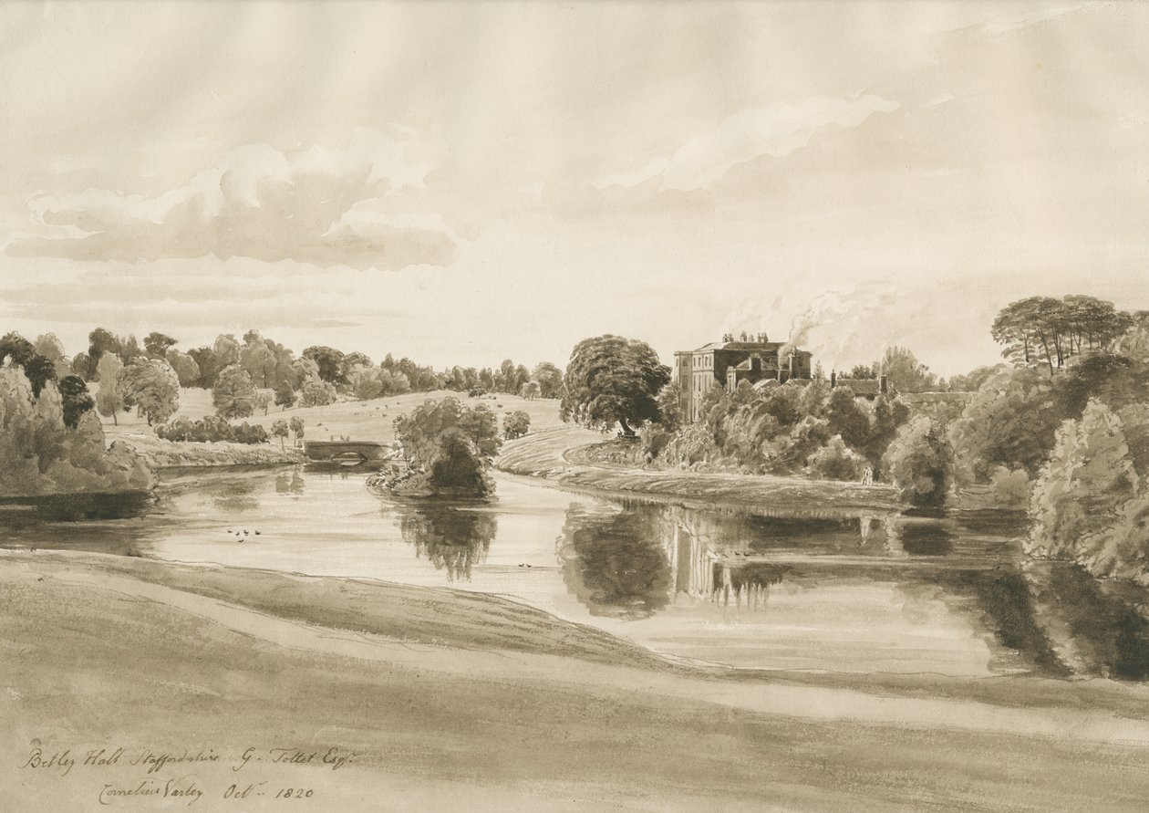Betley Hall by Cornelius Varley