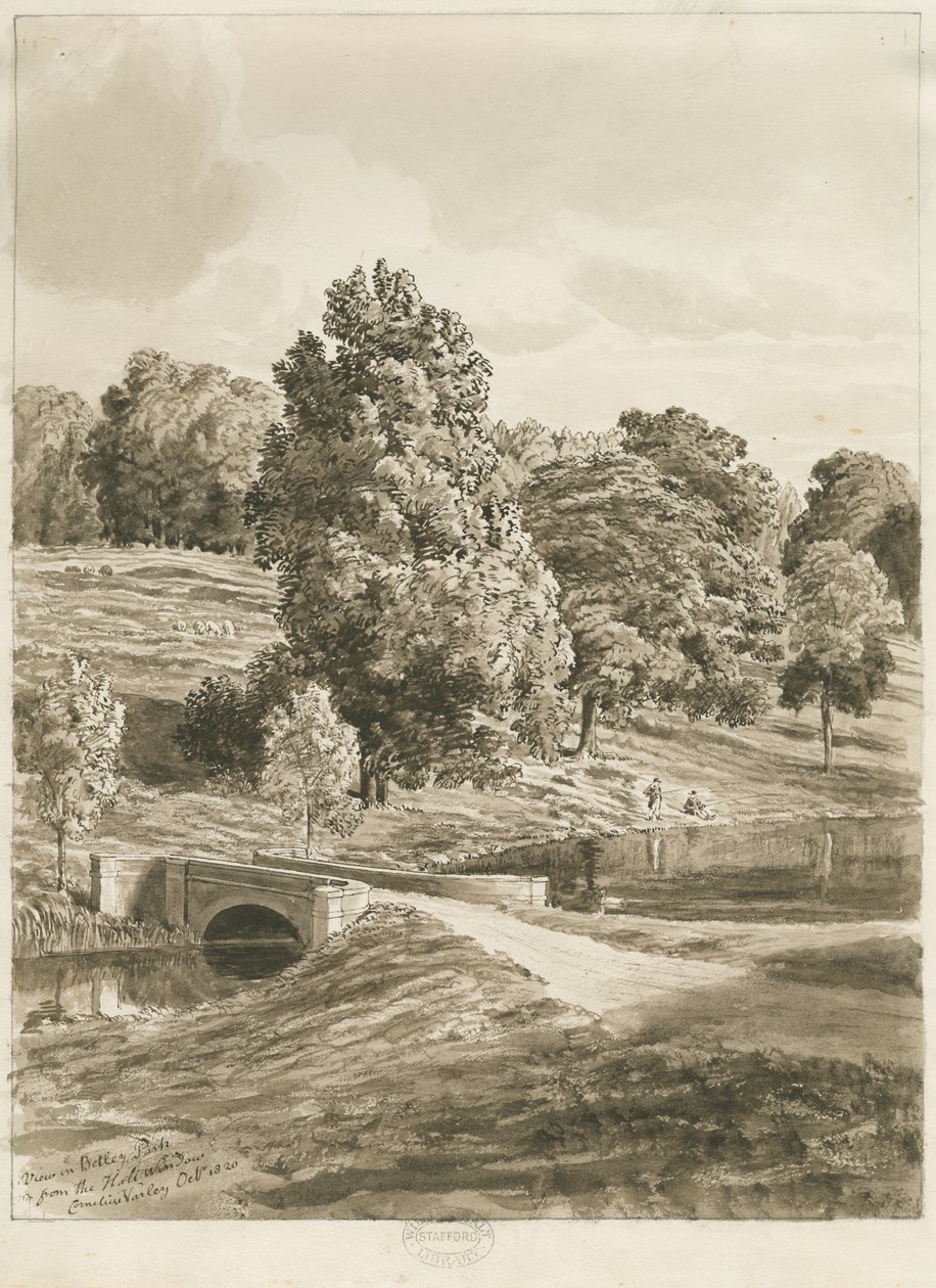 Betley Park, Oct 1820 by Cornelius Varley