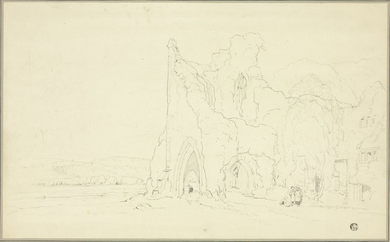 Landscape with Gothic Ruins by Cornelius Varley