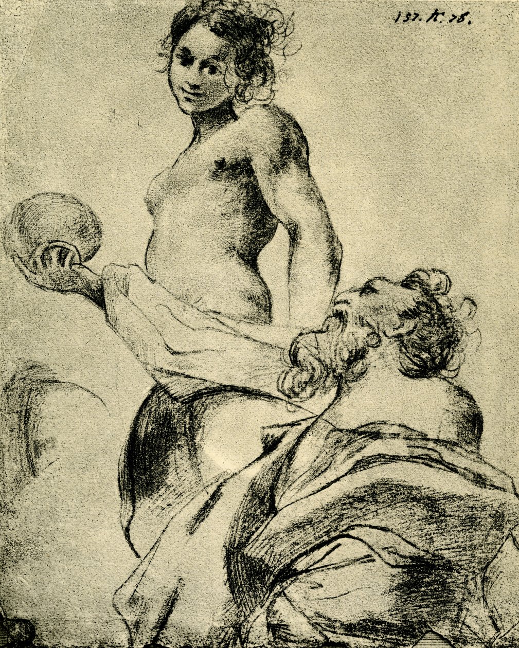 Study to a Group by Antonio da Correggio
