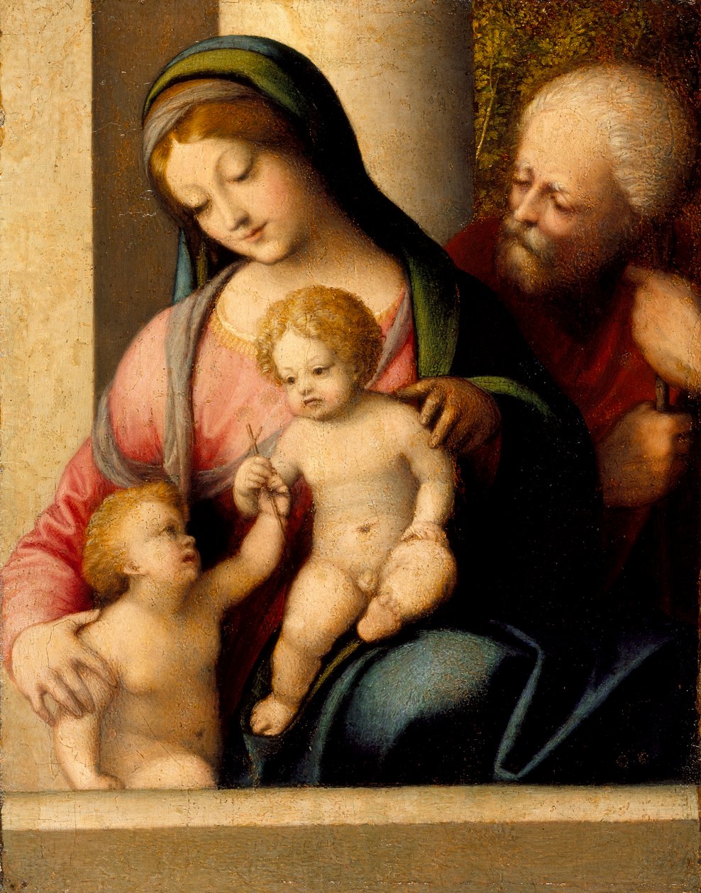 The Holy Family with the Infant Saint John the Baptist by Antonio da Correggio