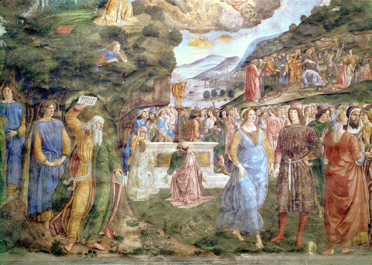 The Adoration of the Golden Calf (from the Sistine Chapel) by Cosimo Rosselli