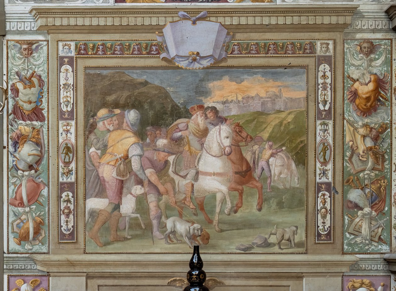 Scene of Hunting, from the Deeds of Godfrey of Bouillon by Cosimo Daddi