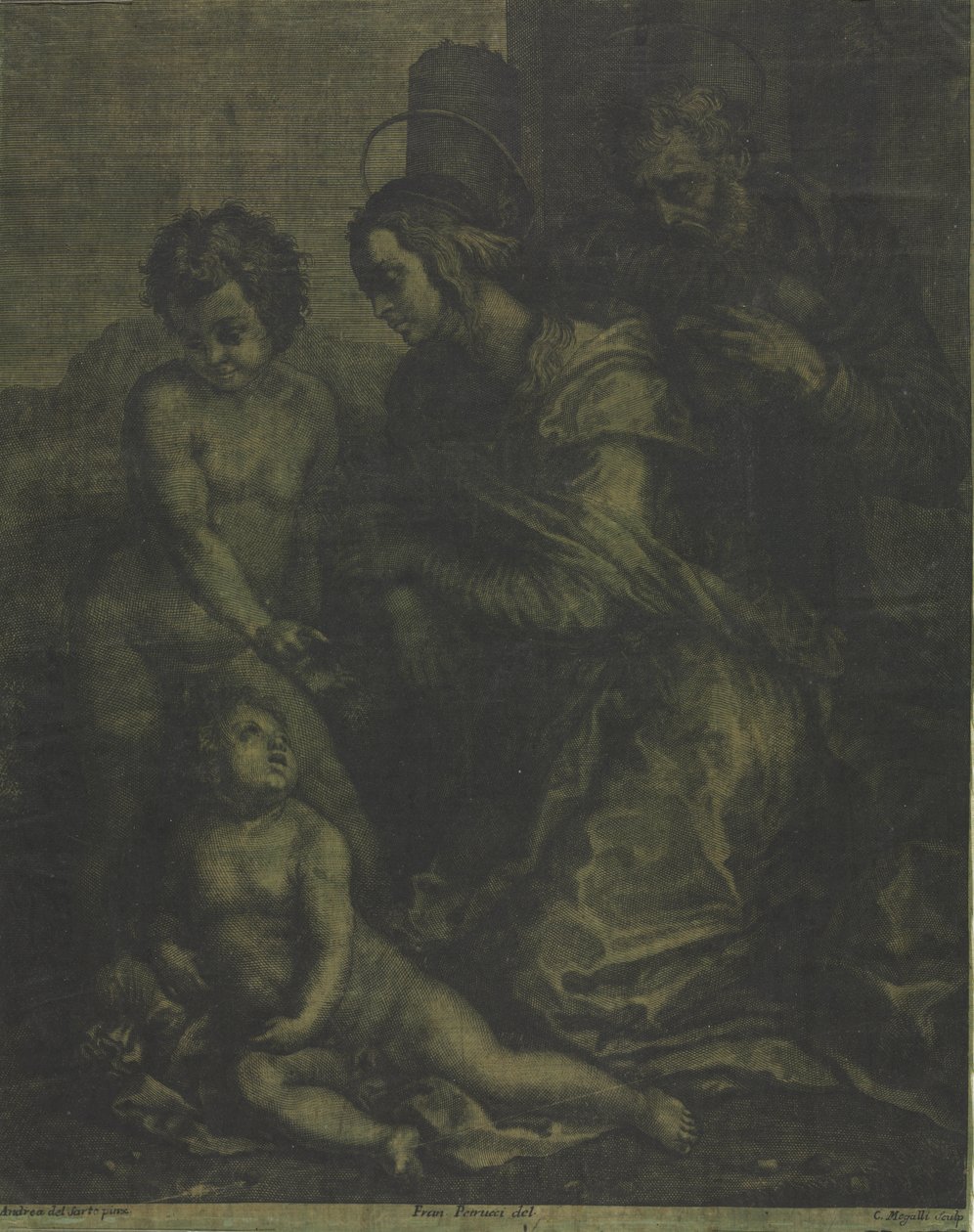 The Holy Family with Saint John by Cosimo Mogalli