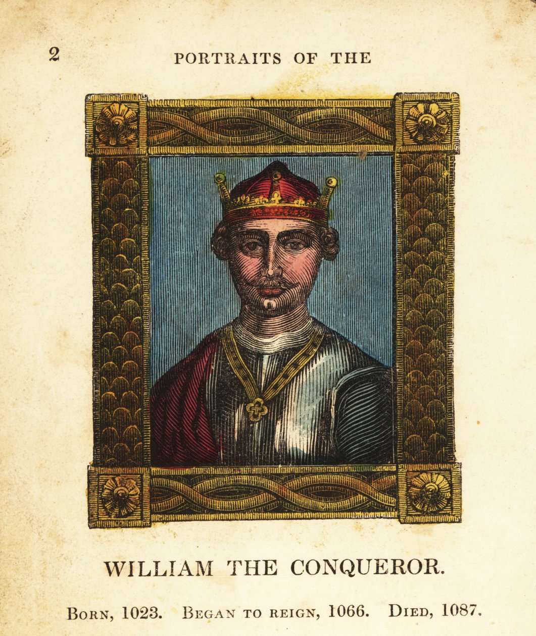 Portrait of King William I the Conqueror of England, born 1023, began reign 1066 and died 1087 by Cosmo Armstrong
