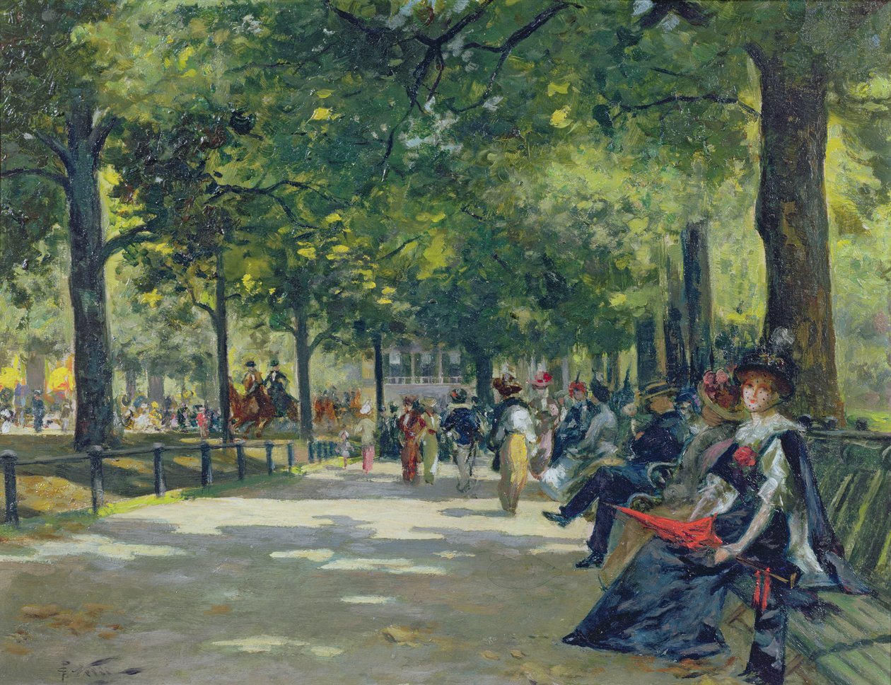Hyde Park, London by Count Girolamo Pieri Nerli