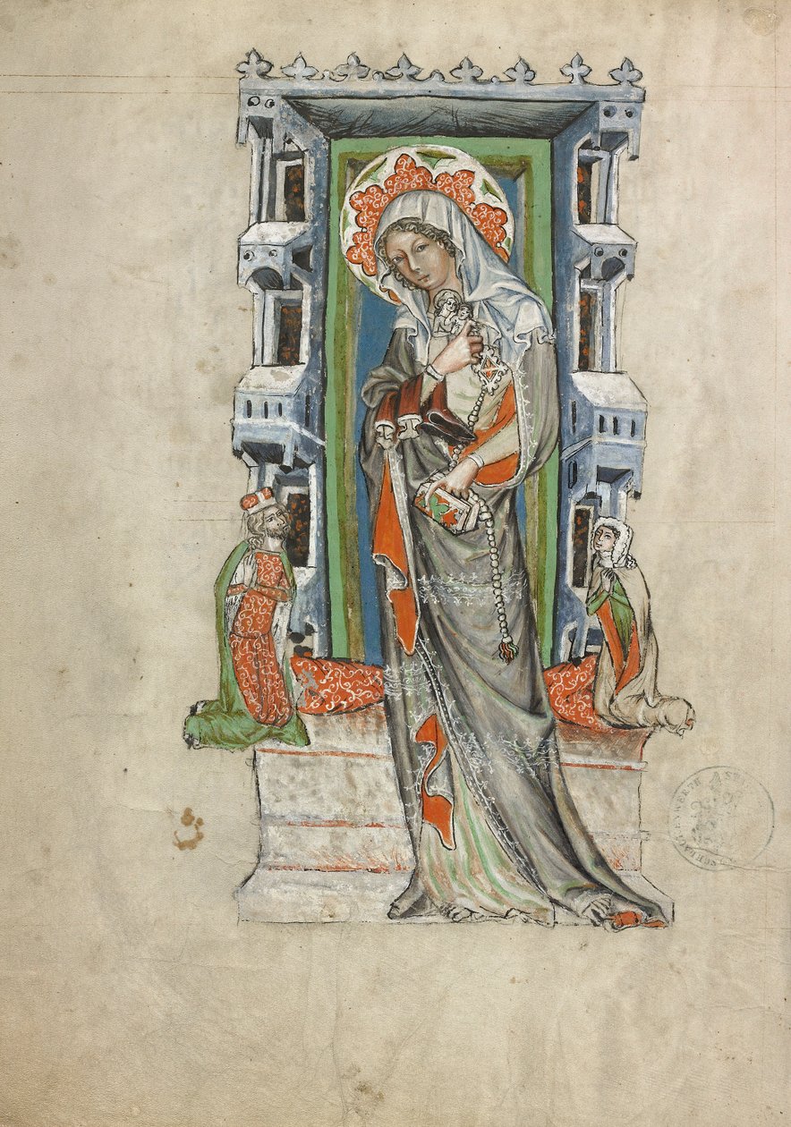 Saint Hedwig of Silesia with Duke Ludwig I of Liegnitz and Brieg and Duchess Agnes by Court workshop of Duke Ludwig I of Liegnitz and Brieg