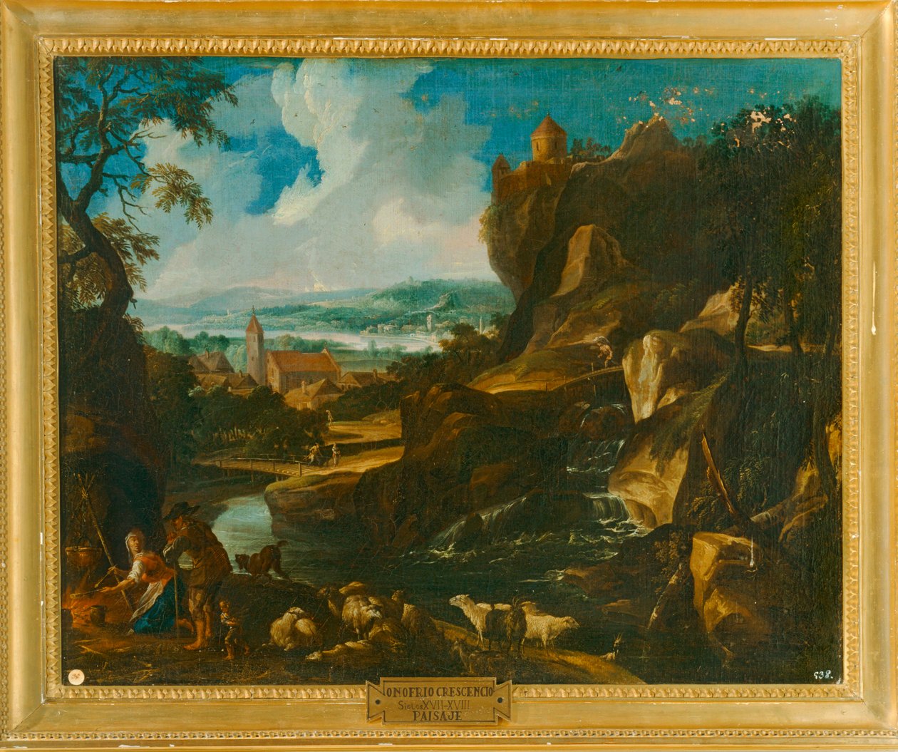Landscape with Village by Crescenzio Onofri