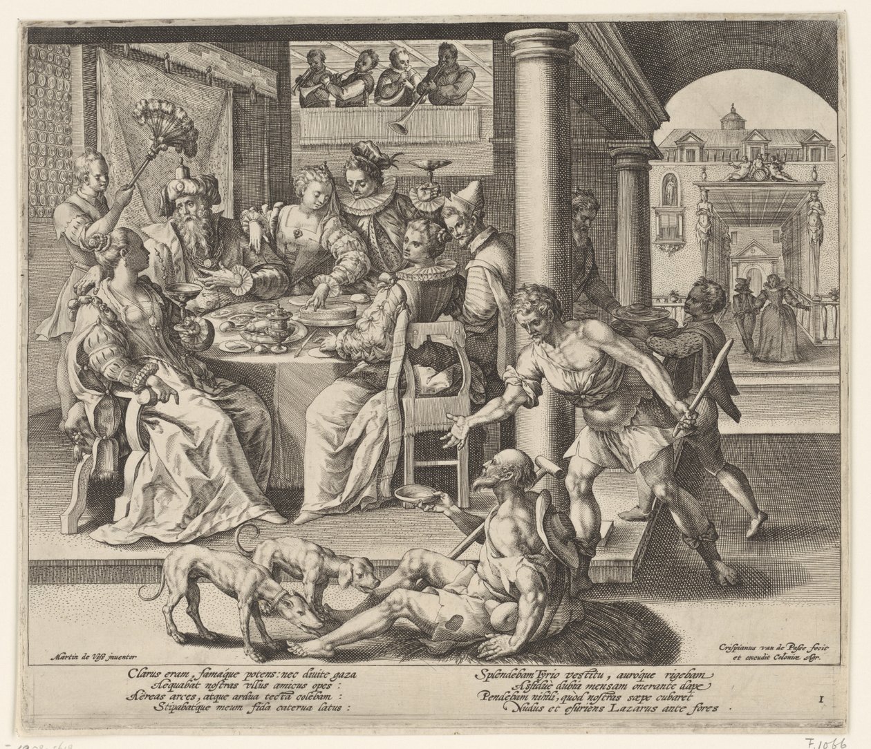 Lazarus in the Home of the Rich Man by Crispijn van de Passe the Elder