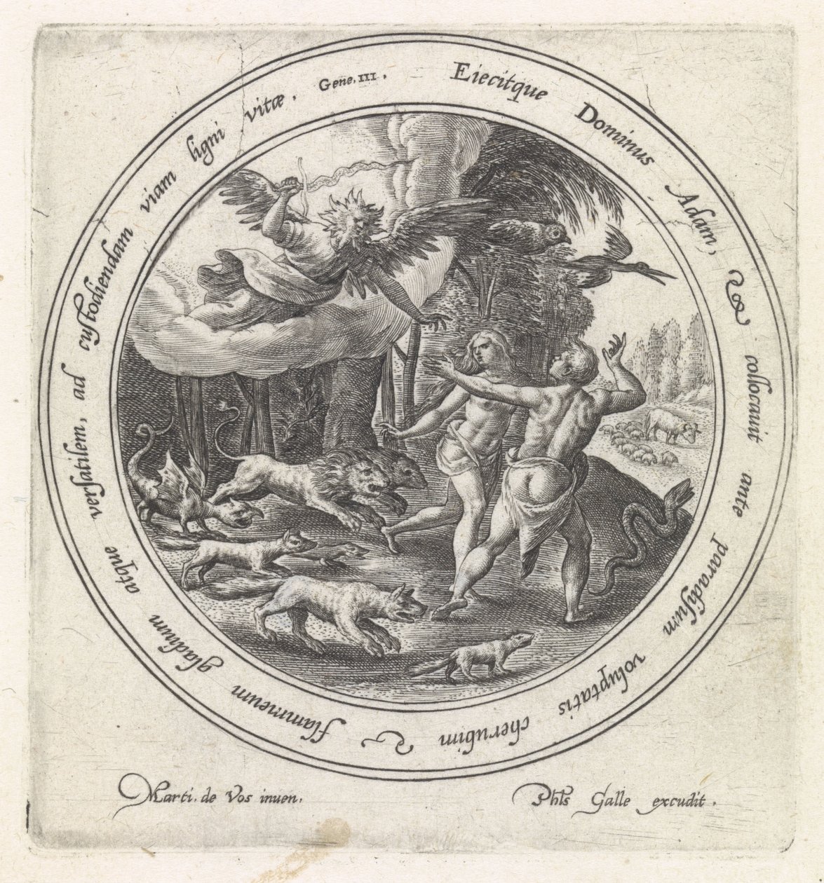 Expulsion from Paradise by Crispijn van de Passe (I)