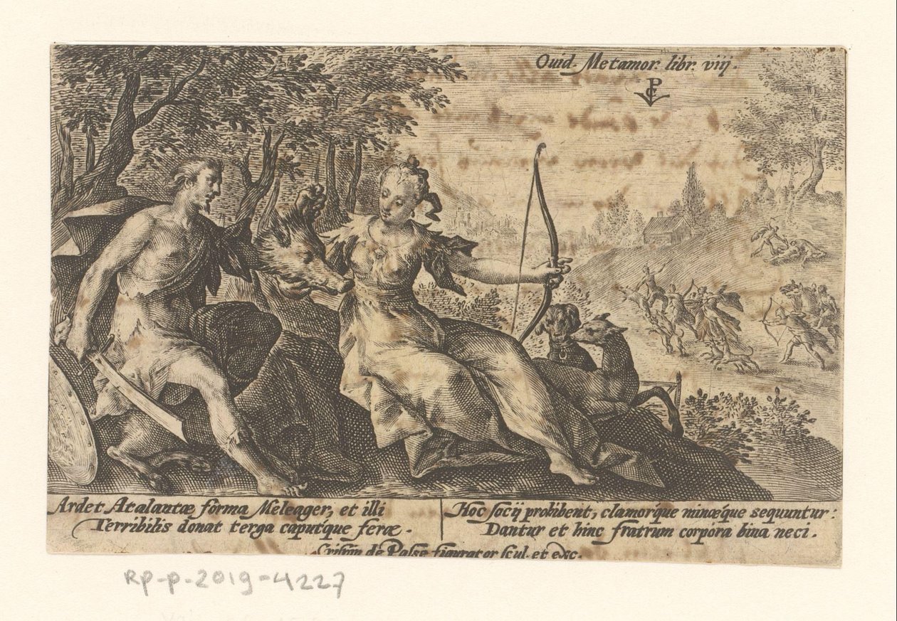 Meleager and Atalanta (Metamorphoses by Ovid) by Crispijn van de Passe (I)
