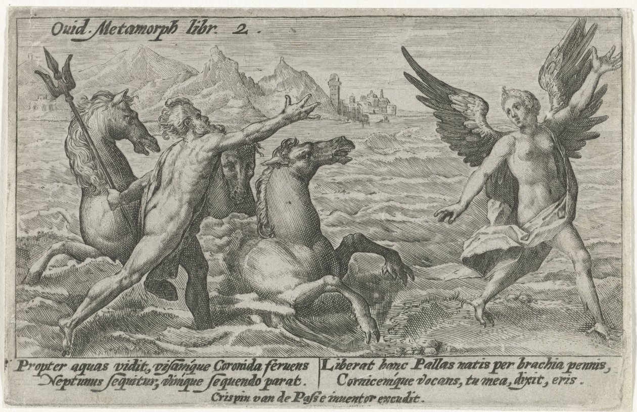 Neptune Reaching for Coronis by Crispijn van de Passe (I)