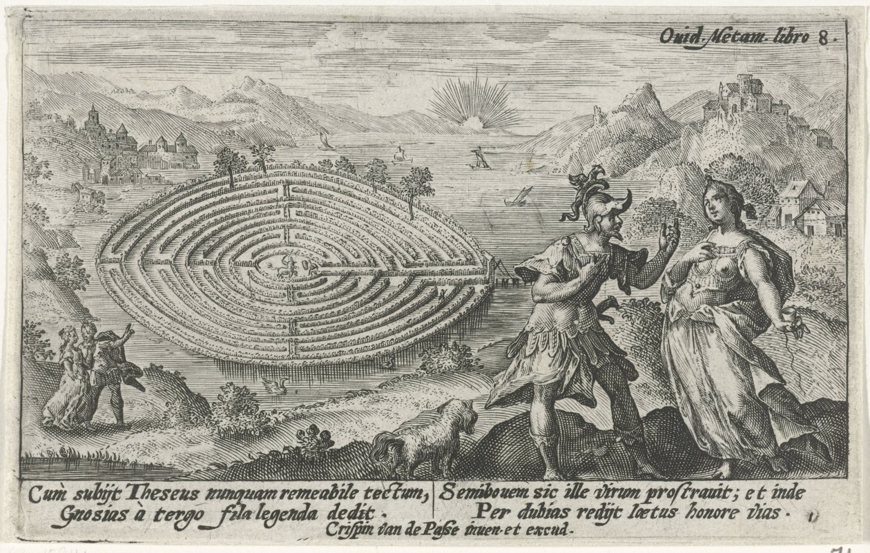 Theseus and Ariadne by Crispijn van de Passe (I)