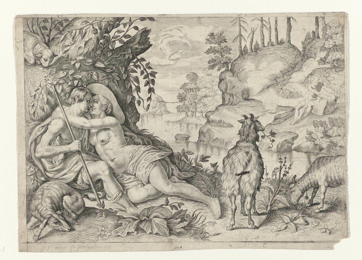 Polyphemus Catches Acis and Galatea by Crispijn van de Passe (II)