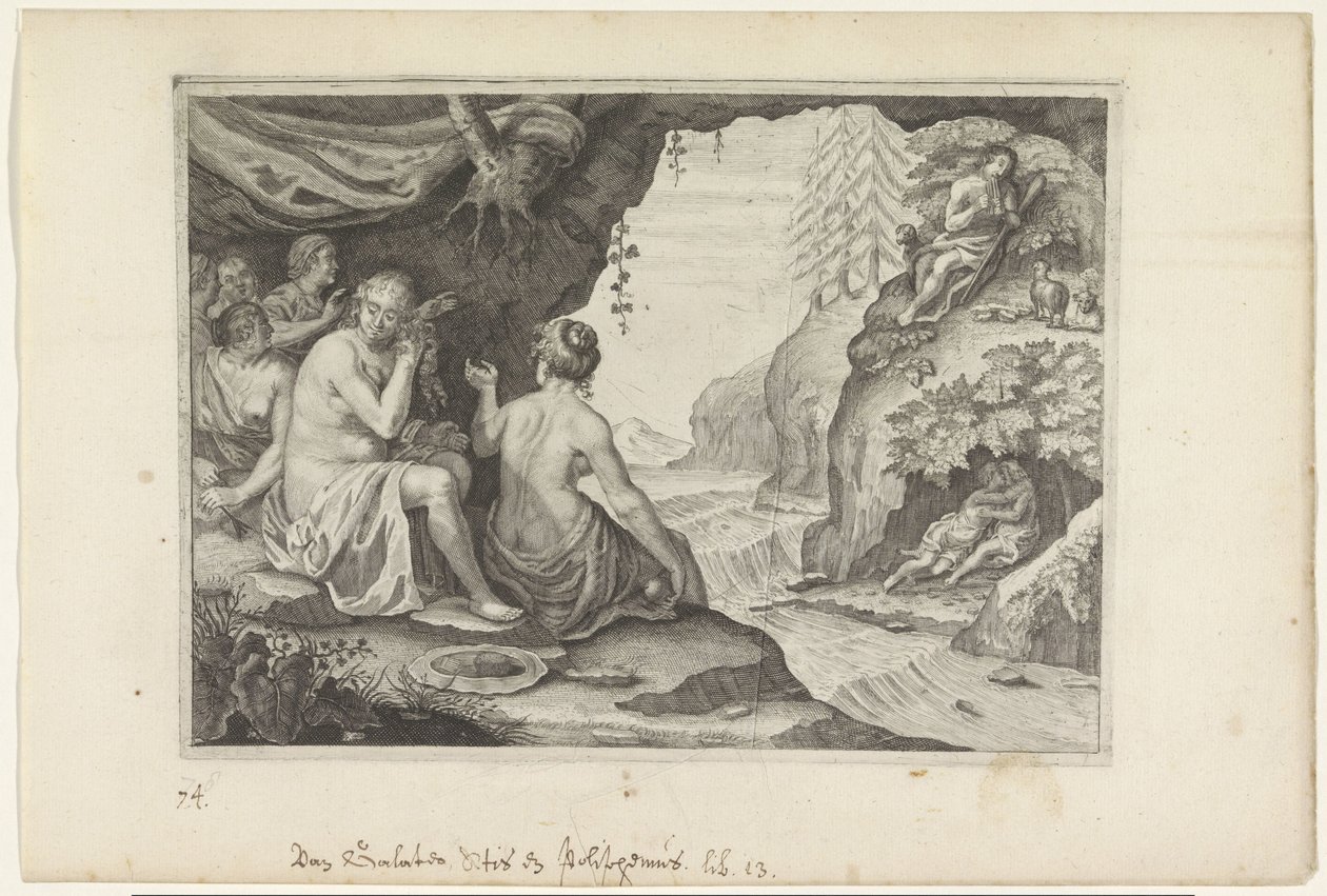 Polyphemus and Acis Loving Galatea (Metamorphoses of Ovid series) by Crispijn van de Passe (II)