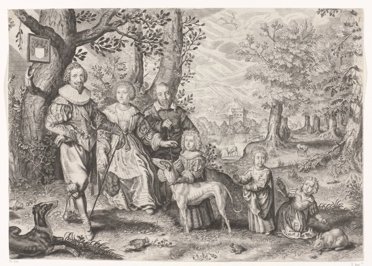 Portrait of Guy Michel Lejay and His Family by Crispijn van de Passe (II)