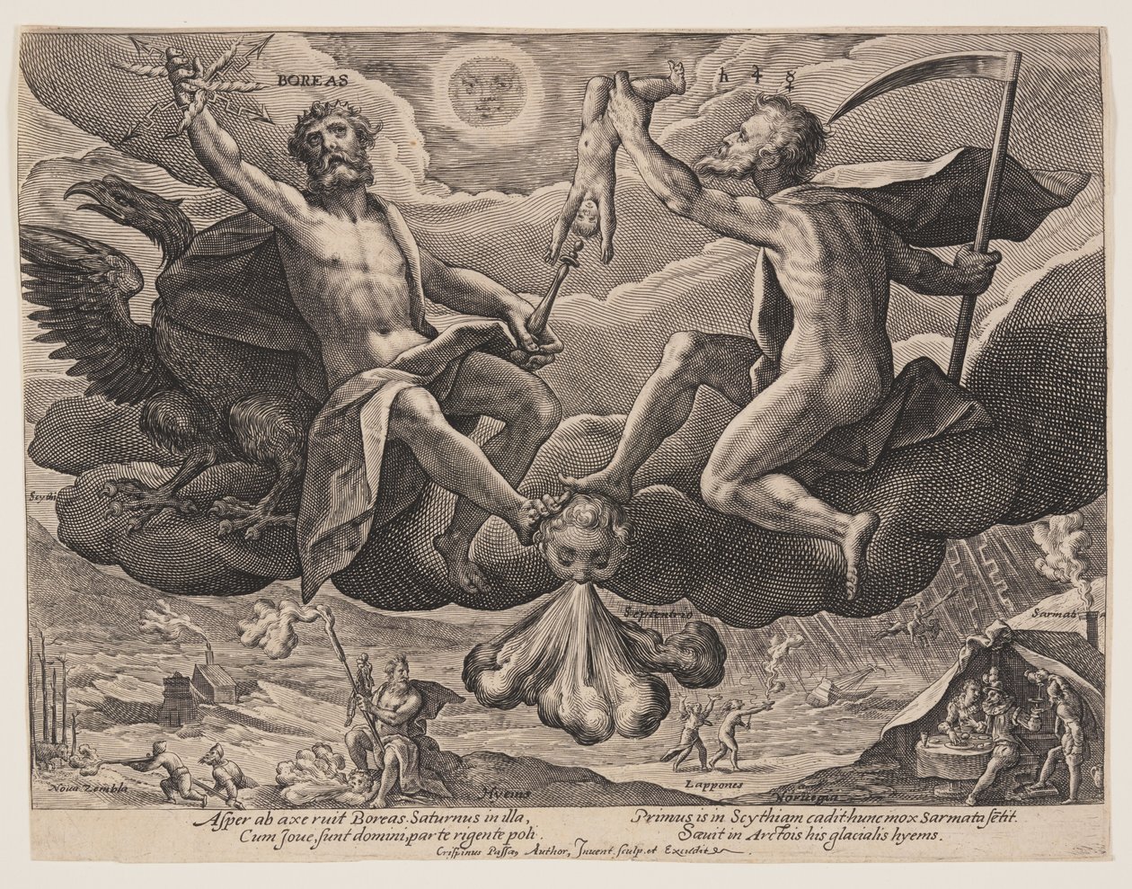Boreas, from The Winds by Crispijn van de Passe I