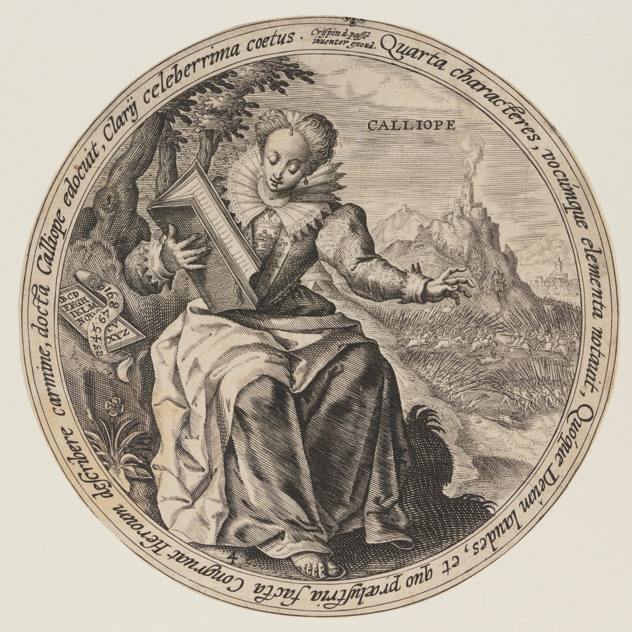 Clio, from The Muses by Crispijn van de Passe I