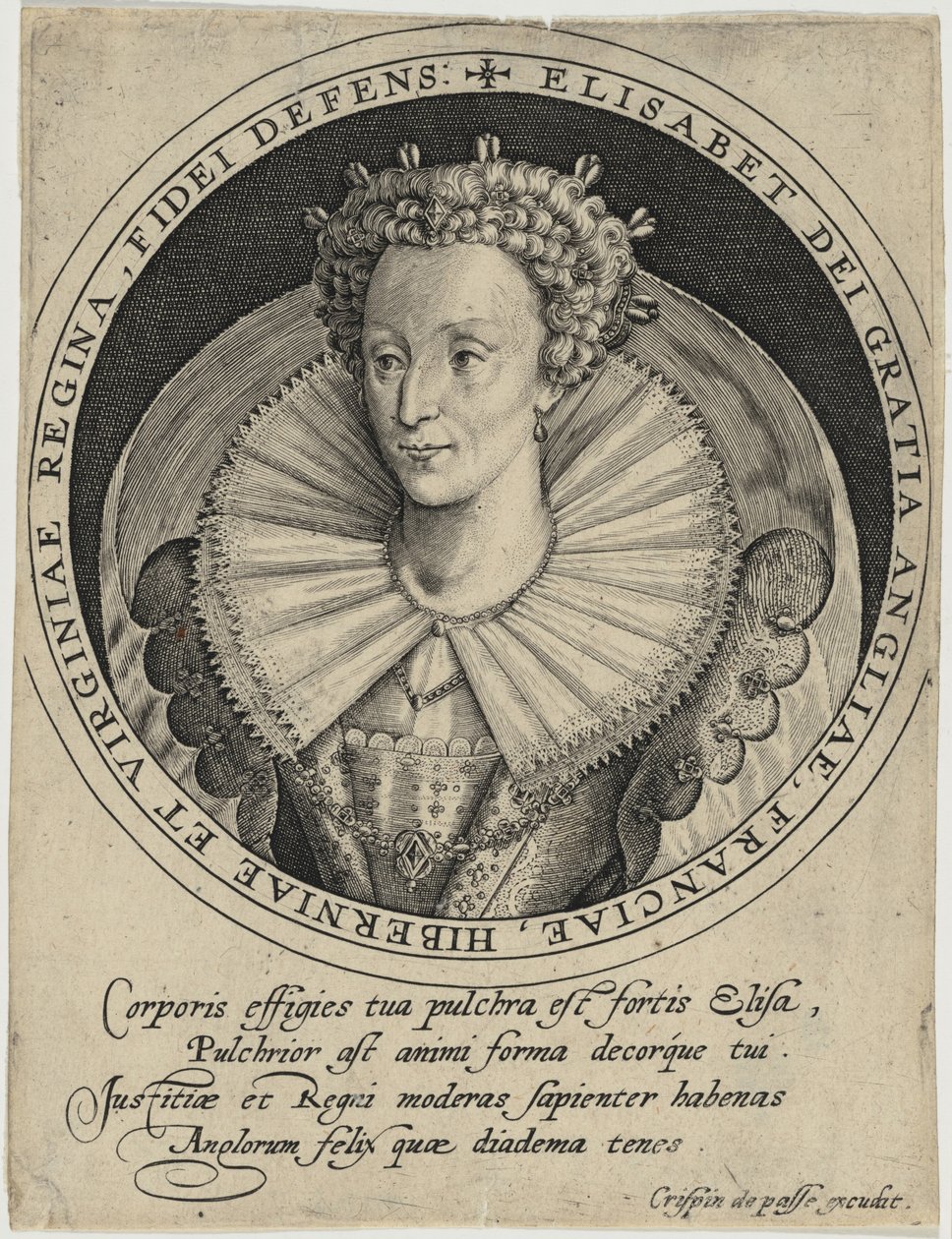 Elizabeth, Queen of England by Crispijn van de Passe I