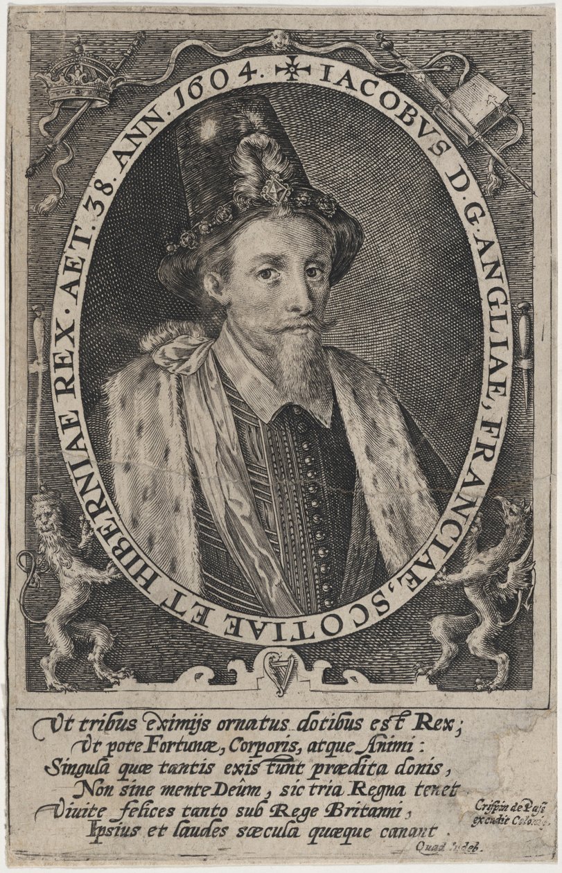James I, King of England by Crispijn van de Passe I