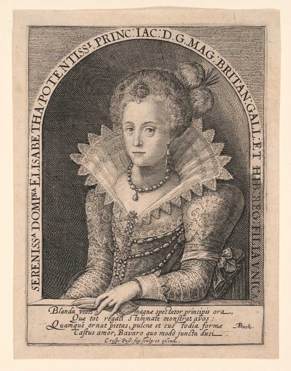 Princess Elizabeth Stuart by Crispijn van de Passe I