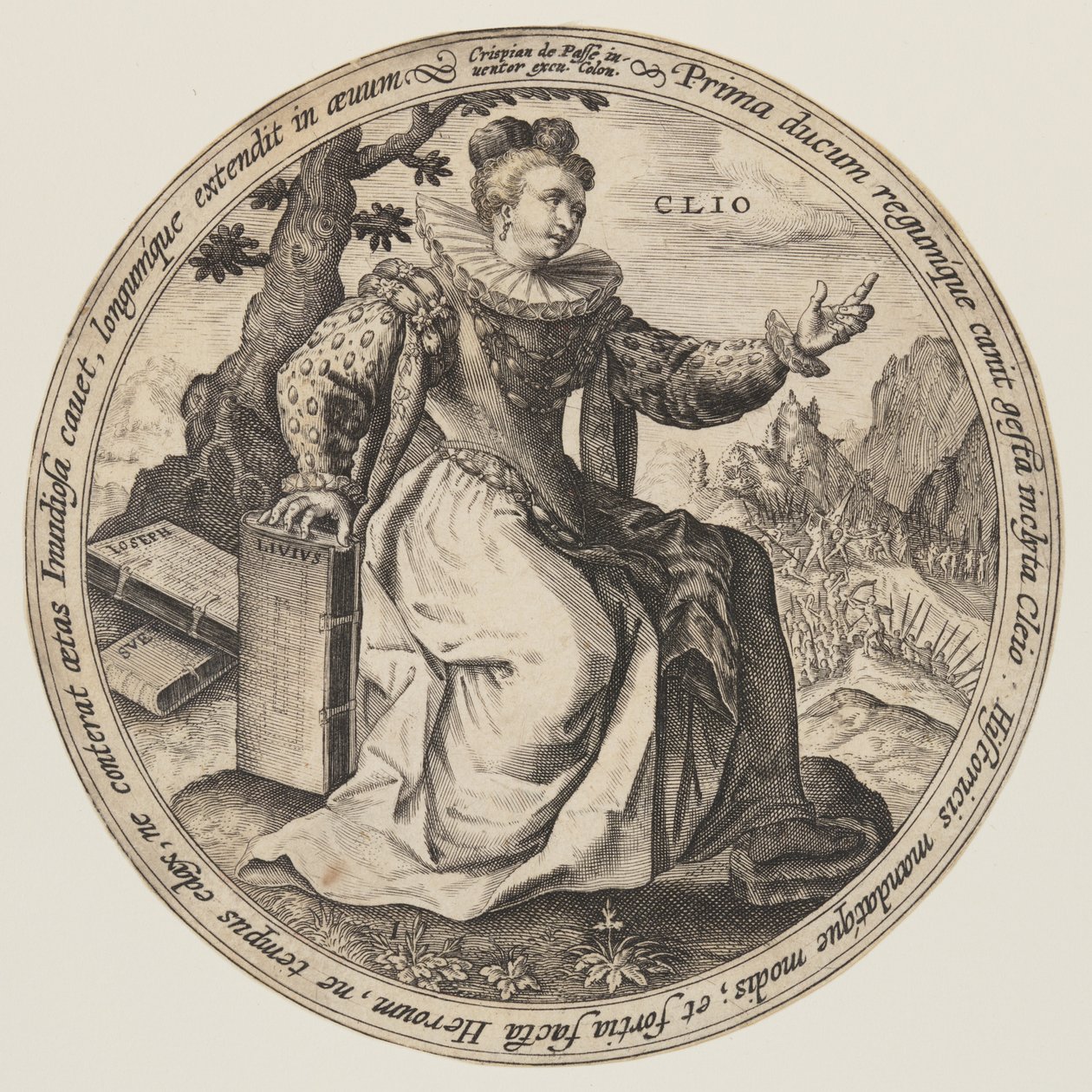 Thalia, from The Muses by Crispijn van de Passe I
