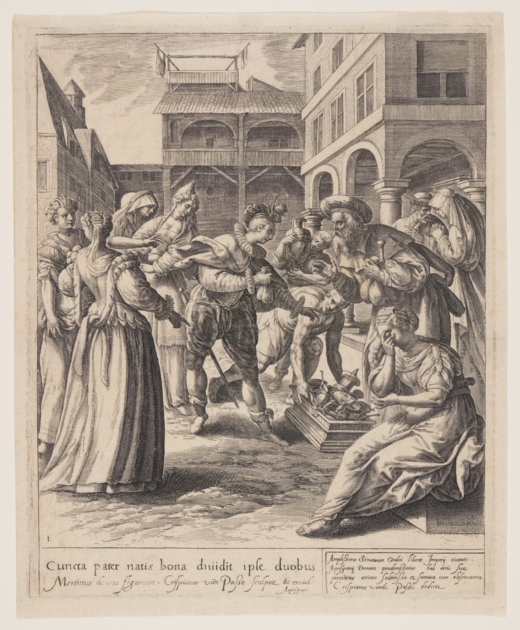 The Son Receiving His Heritage, from The Parable of the Prodigal Son by Crispijn van de Passe I