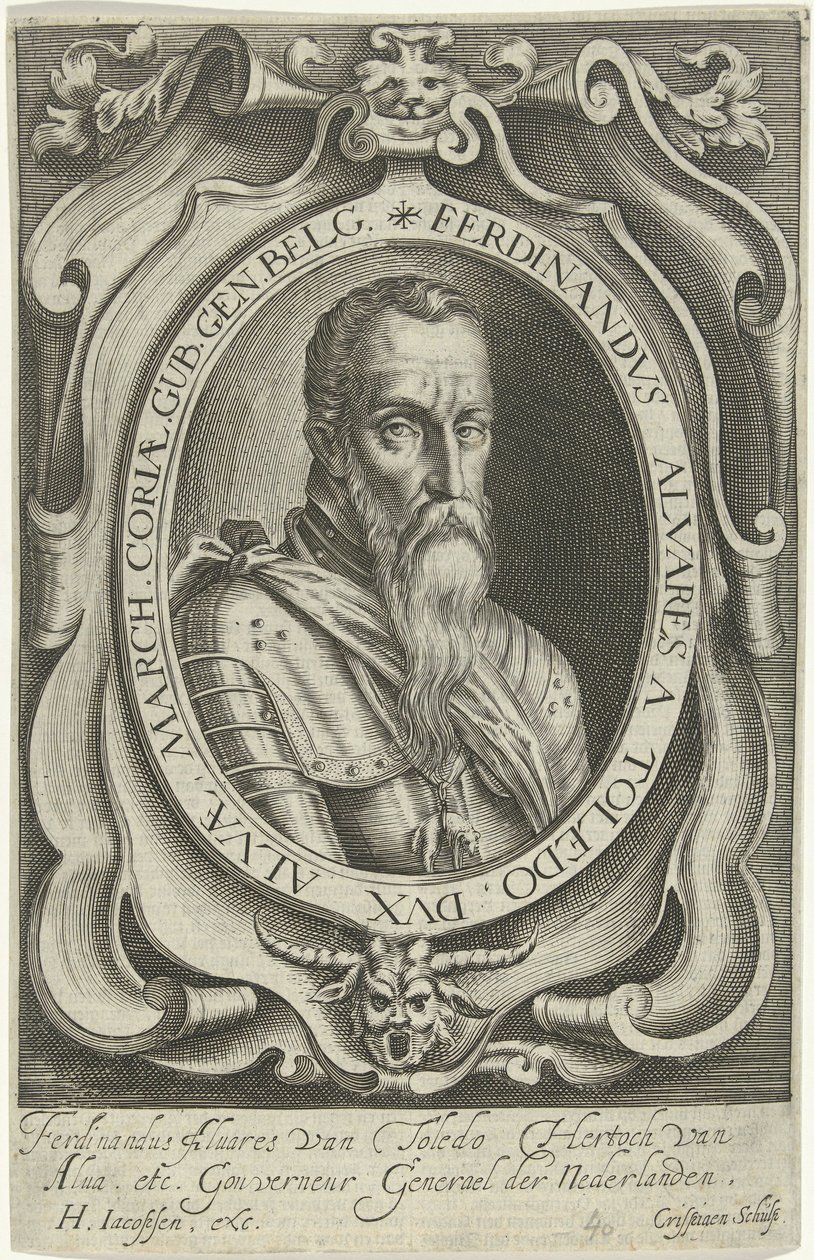 Portrait of Ferdinand Alvarez de Toledo, Duke of Alva by Crispijn van den Queborn