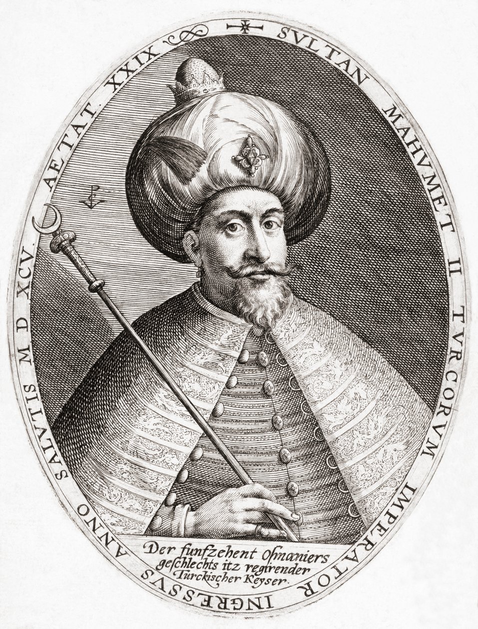 Mehmed III, Sultan, Ottoman Empire by Crispin I de (after) Passe